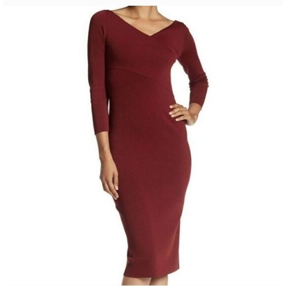Theory Daverin Lustrate Bodycon Midi Dress - Picture 1 of 5